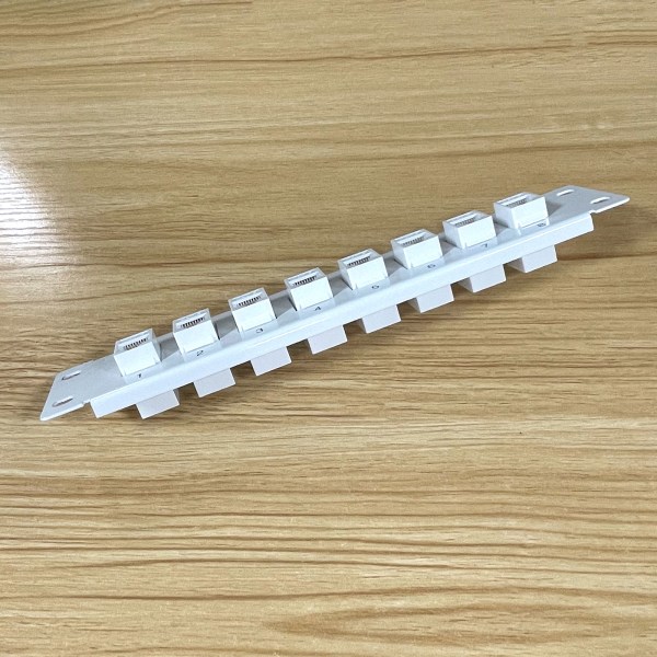 8-portars rak CAT6 patchpanel RJ45 nätverkskabeladapter Keystone Jack Ethernet distributionsram UTP 19in White