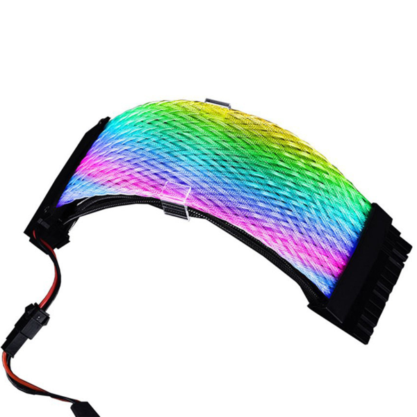 Sync 24-stifts Förlängningskabel Ström RGB Ljus Adresserbar Datorkabel Dubbellagers Nättyp PC för Chassikontakt Åtkomst