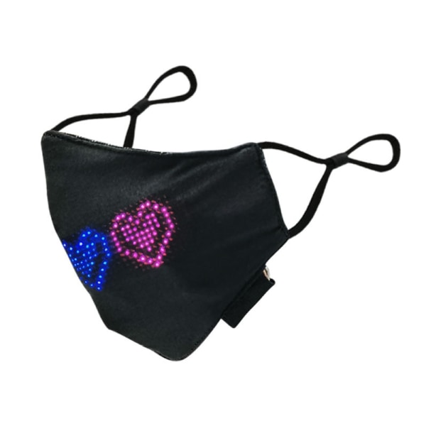 LED Ljusmask Displaymasker för Smart Personlighets-APP Kontroll Ljus Bomullsmaterial Mask Lysande Masker LED Ansikte M