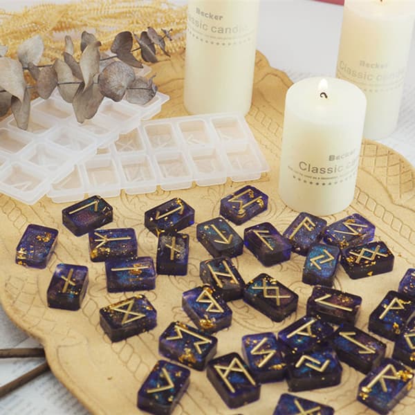 Runer Harpiksform Runesten Epoxy Støbeform Futhark Alfabeter Runer
