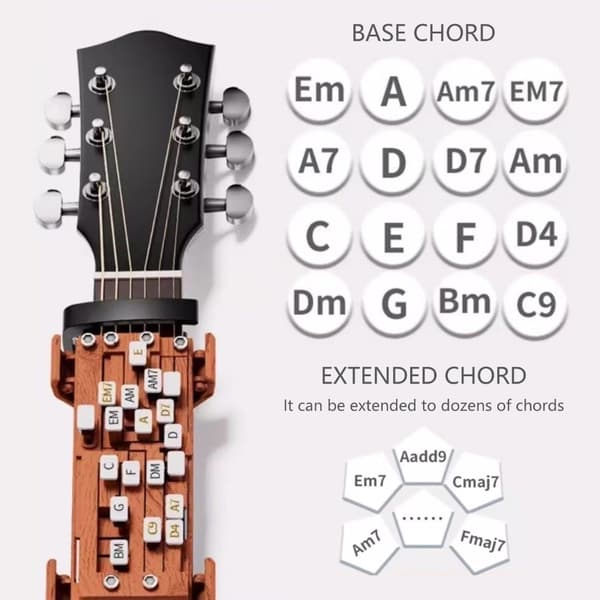 Touch Gitarrackordspelare Gitarrackordpressare för Gitarrer, Gitarrackordhjälpmedel
