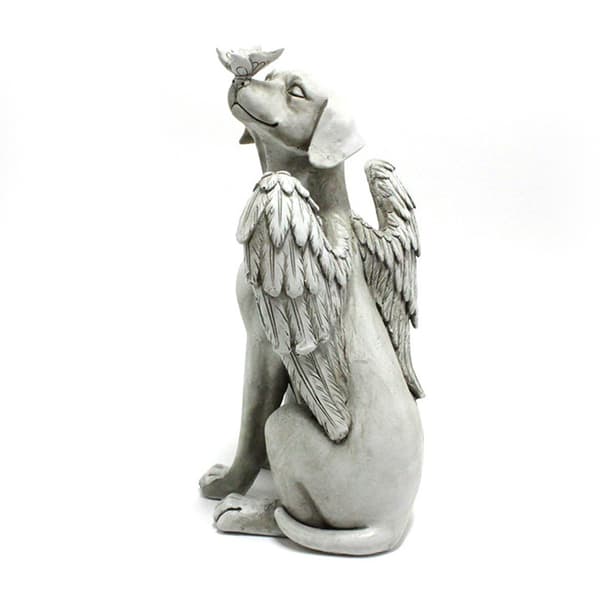 Design Hund Engel Kæledyr Mindesmærke Gravmarkør Hyldest Statue