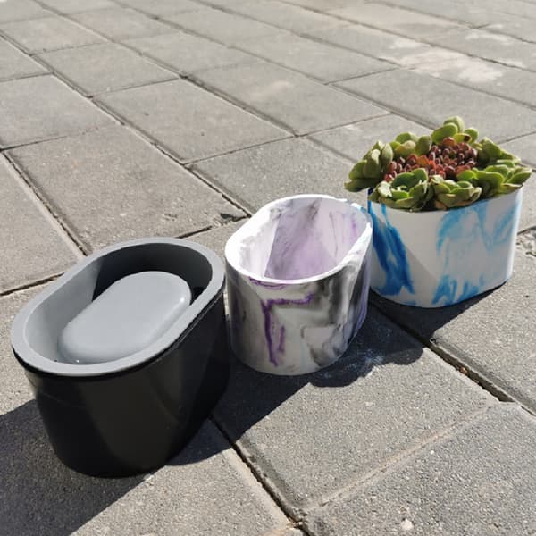 Resin Silikoneform Planter Opbevaringsbeholder Epoxyharpiksform til DIY Håndværk
