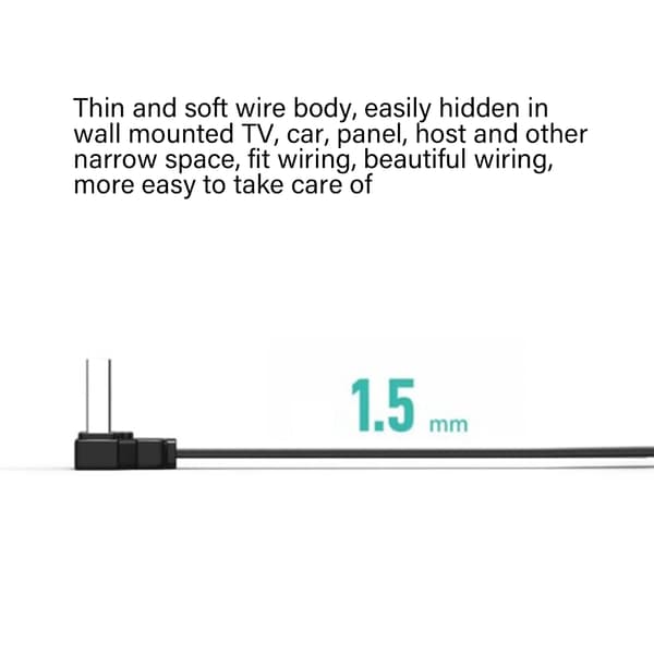 USB C til USB A 2.0-kabel 90 grader 65W hurtiglading og 480 Mbps datasynkronisering 1m bend up