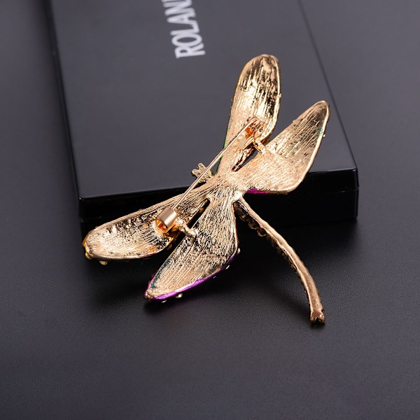 Dragonfly Brosch Insekt Färgglada Mode Berlocker Smycken Badge Bankett Scarf Pins