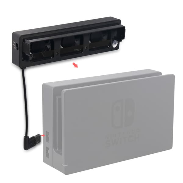 DC 5V Bærbar USB-køleblæser Spiltilbehør til Switch 3 gear justerbar