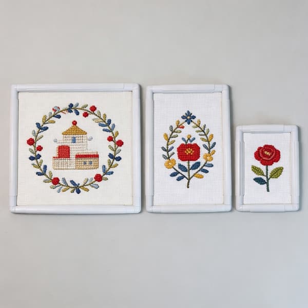 Solid PVC broderirammesett for jevn og ensartet søm