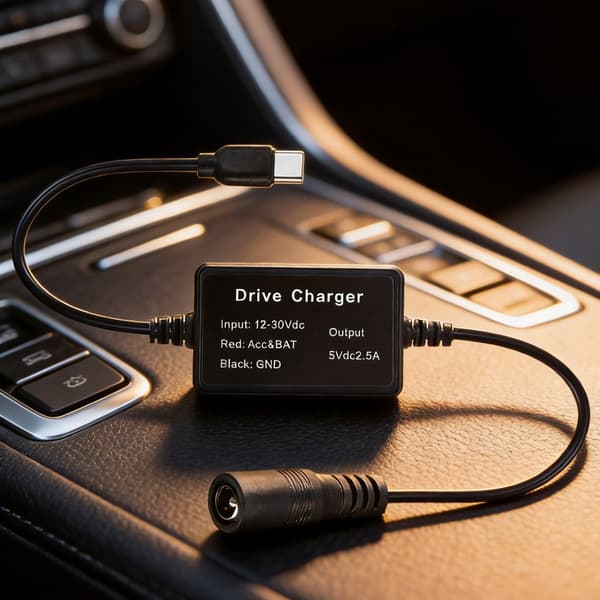 Flera spänningar 9V/12V/24V DC5521 till USB C bilströmkabel 9V 12V 24V ingång