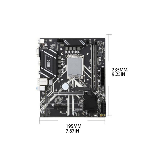 B660 D4 M-ATX moderkort med Core i5 12490F LGA 1700 Stöder DDR4 2400 2666  2933 3200MHz 64G M2 NVME SATA3.0 c3da | Fyndiq