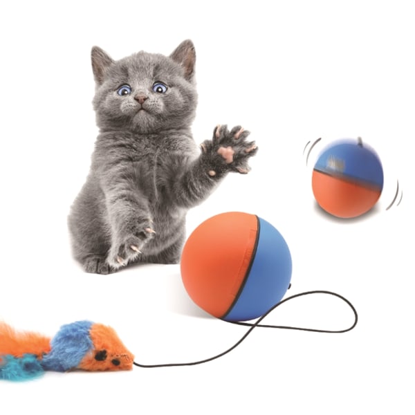Automatisk rörlig boll Kattleksak Interaktiv kattbollleksak Kattunge Boll Katt rörlig leksak Robotkattungeleksak Kattskraparleksak