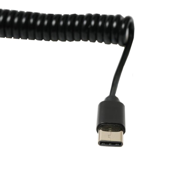 USB 3.1 Typ-C hane till USB 2.0 hane spiraler spiraladapter Kabel fjäder Teleskopisk förlängningstråd för datasynkladdare 100CM