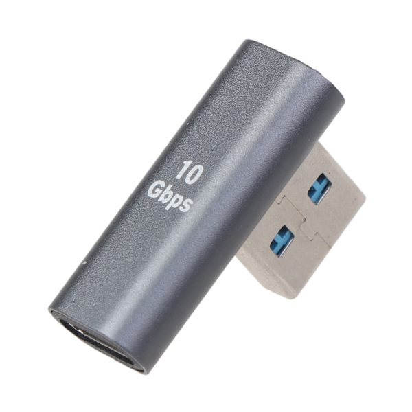 90 graders USB C till USB A-adapter rätvinkel USB A 3.0 Hane till USB Typ C-kontakt för bärbar dator