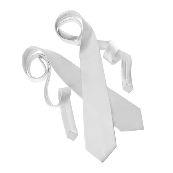 Herre Blank Sublimering Slips Ensfarget Hvit DIY Varmeoverføring Polyester Slips