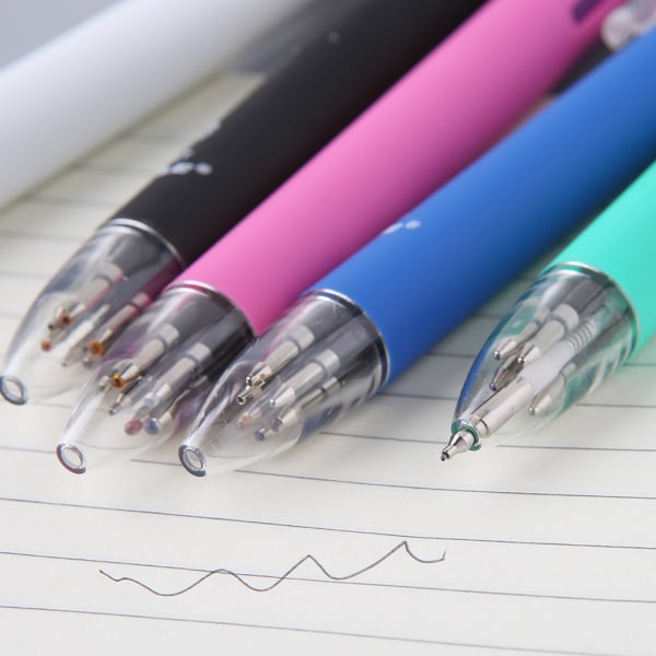 0,7 mm 5 färger i en infällbar kulspetspenna Mekanisk penna Slät skrift