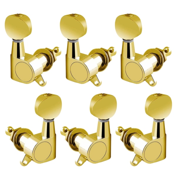 6st 3R3L gitarrstämare, 1:14 Ratio Tuners Akustisk gitarr Stämningspinnar Elgitarr Stämningstangenter Gitarr Maskinhuvuden Gold 3L and 3R