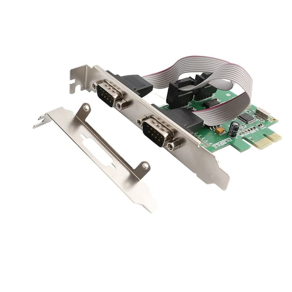 RS232 PCI til Express PCIe til 2 serielle DB9-adapterkort 2,5 Gb/s 1000 kbps RS-232
