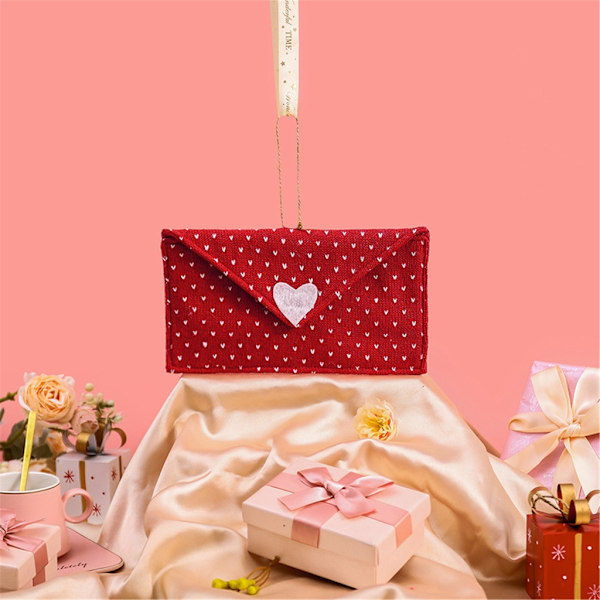 2 stk. Holdbare Valentinsdags Gaveposer Kuvertpose til Sentimentale Gestus
