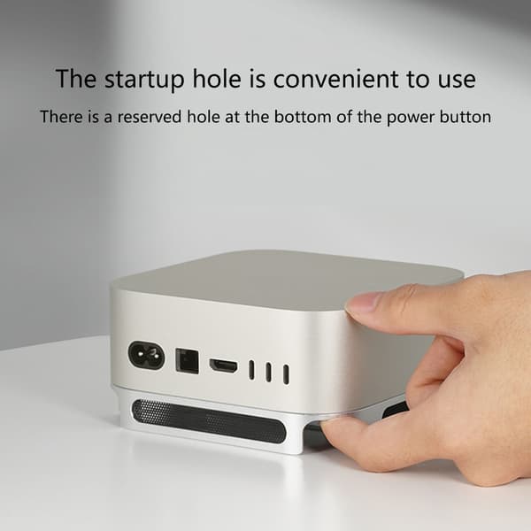 Varmeavledningsstativ for Macmini, stillegående drift og sikker enhet