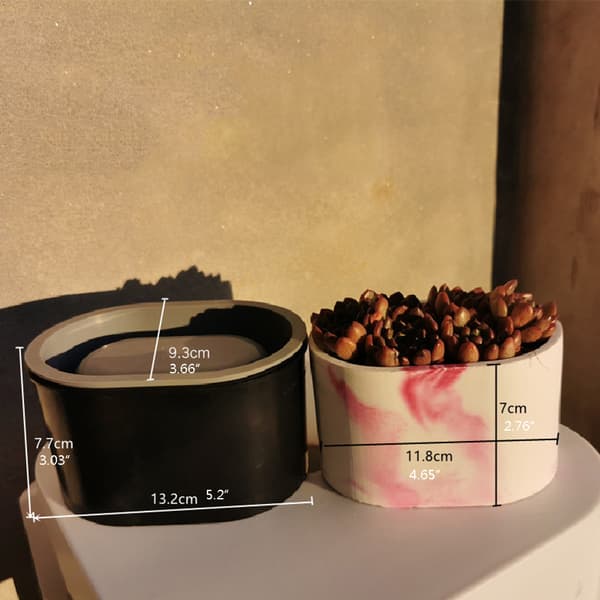 Resin Silikoneform Planter Opbevaringsbeholder Epoxyharpiksform til DIY Håndværk