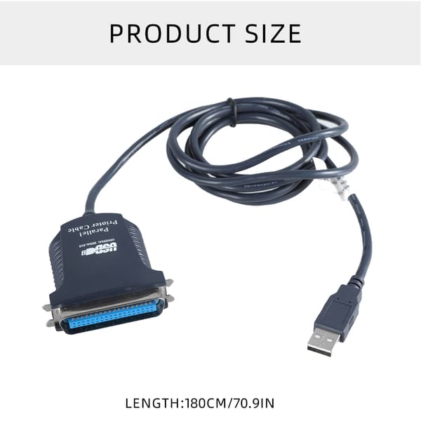 USB til CN36 Pin Printerkabel 1,80 m Langt til Tilslutning af PC Laptop til Printer