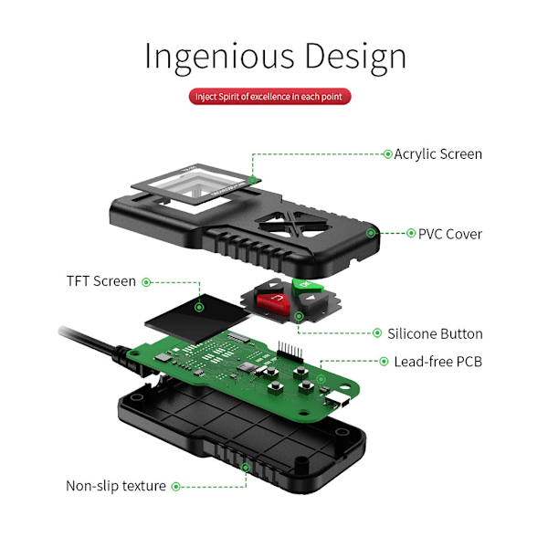 OBD2 Automatisk Diagnostisk Scanner Bilkodläsare för Läsa & Radera Felkoder