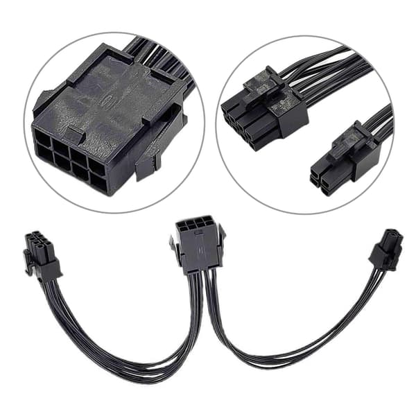 CPU 8-pin hona till 8+4-pin hane strömförlängningsadapterkabel för moderkort