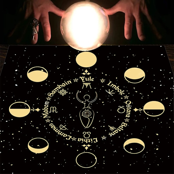 Fyrkantig form Pendel spådom Altare Bordsduk Brädspel Tarot Pad Rune Duk Astrologi Oracles Brädspelsmatta B60