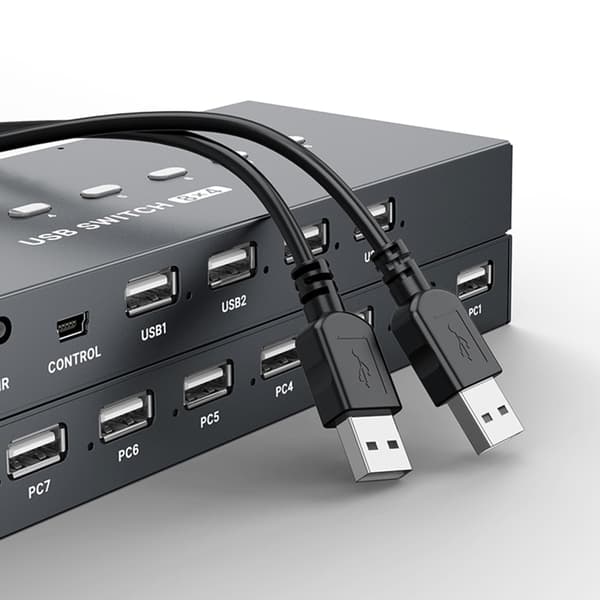 Manuel printerdelingsenhed USB Otte computere deler 4 USB 8 ind 4 ud skift
