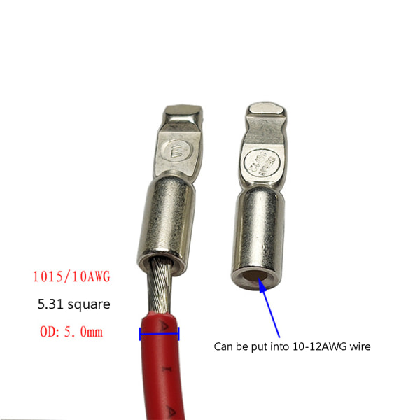 10AWG anslutningskabel 50A 1000W kontaktanslutningskabel SAE Power Auto Adapter Ledningsnät för solpanels batteriladdning