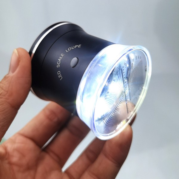 30X förstoringsglas 6 vita 3 UV-ljus Ögonluppförstoringsglas USB uppladdningsbar handsfree förstoringslins för myntsmycken