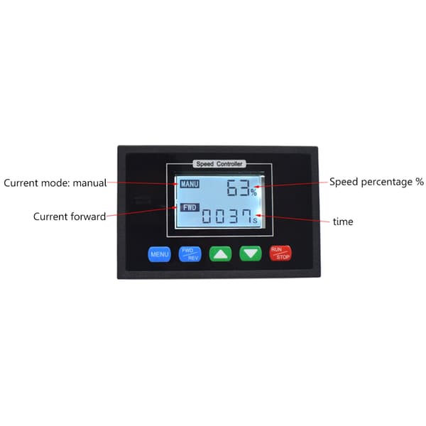 Digital 0~100% PWM Motorhastighedsregulator DC 12V 24V 36V 48V 40A til tidsstyring