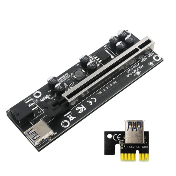 60 cm dubbelskärmad USB 3.0-kabel PCI-E Pcie Riser 009S PLUS Profesional för Express 1X 4x 8x 16x Extender PCI E Riser