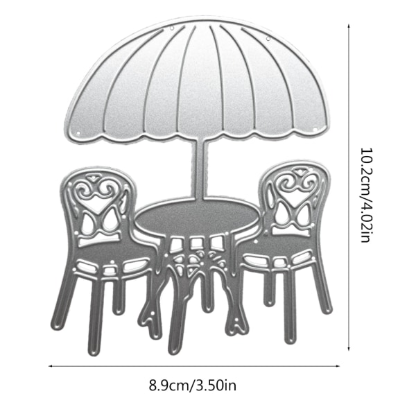 Sun Ambrella Stol Metall Skärning Dies Frimärken Präglad Form DIY Scrapbooking Album Papper Hantverkskort Stencilmall 1