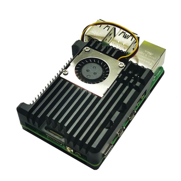 Effektivt kølekabinet med PWM-blæser til Raspberry 5 til hjemmeautomatisering