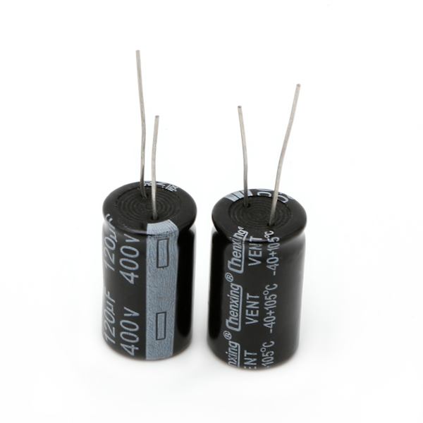 2 stk. Elektrolytkondensator i aluminium 120uF 400V 18x30mm Radial 400V120uF