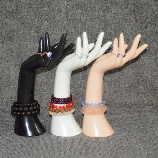 Kvinnlig skyltdocka Hand Smycken Display Hållare Armband Halsband Ring Watch Stand Black Bare hands