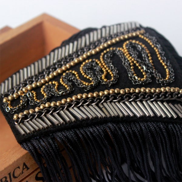 Fringe Shoulder Pieces Tofs Kedja Epaulet Beads Punk Fringe Shoulder Boards Badge Uniform Accessoarer för kvinnor