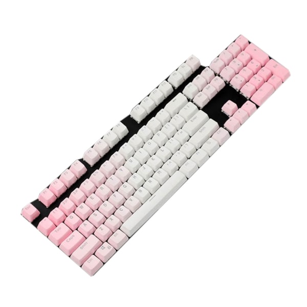 Double Shot 104 Dyed PBT Shine Through Keyset OEM Profil Keycap Set för Cherry MX Switches Mekaniskt tangentbord Pink