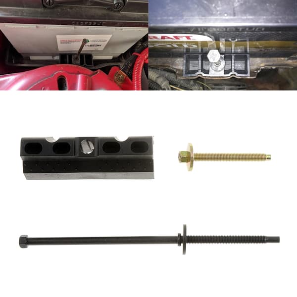 Base Clamp Battery Hold Down Kit Passar för vissa modeller