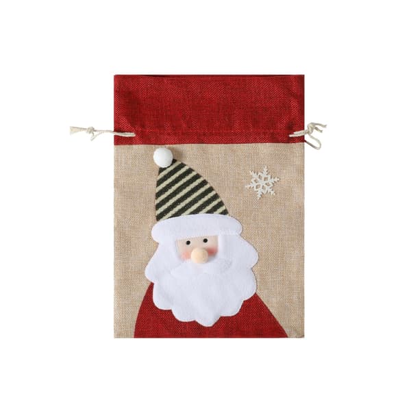Festival Godtebeholder Julegavepose Bløde Materialer 2 Bærbare Størrelser Festtilbehør Small elderly gift bag