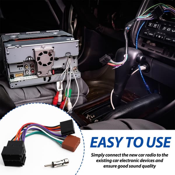 Universelt bilstereo-integrationssæt 16-pin radioledningsnetadapter