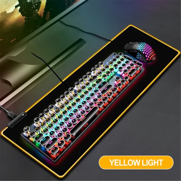 Gaming Musematte LED Musematte Datatastaturmatte Musematte Utvidet Stor
