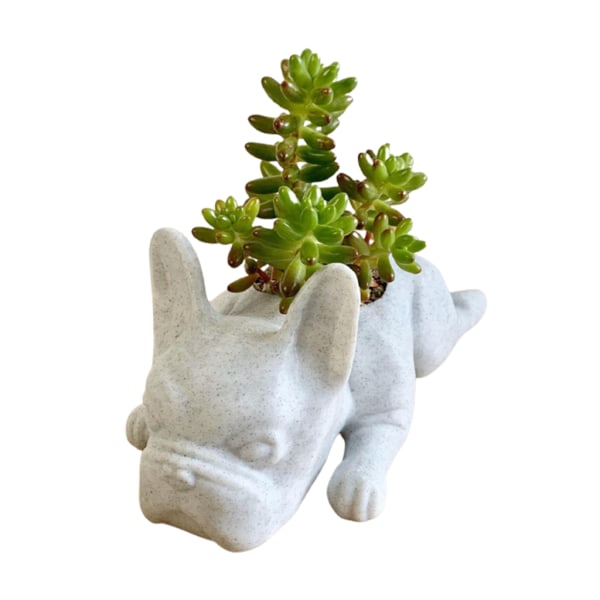 Mini Resin Hund Suckulent Planter Söt Valp Staty Liten blomkruka Planthållare