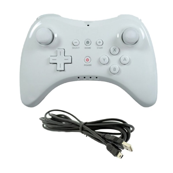 Gaming Controller Gamepad Trådlös Switch Controller för Nintend for WII U Gamepad Joystick Switch Fjärrkontroll med USB kabel Black