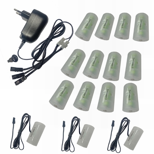 3 i 1 Justerbar 3V-12V EU/US/UK Strømforsyningsadapter til LR20 D MN1300 Batteri Erstatning 2-8 stk. 1,5V LR20 D Batteri
