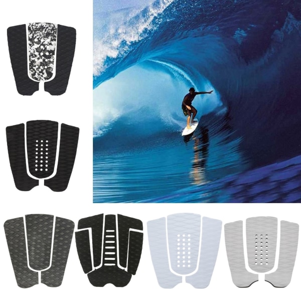 Traction Pads Surfboard Deck Foot Traction Pad för Soft Board, SUP Board, Skim Board Professional Surfboard Tail Pad Set C