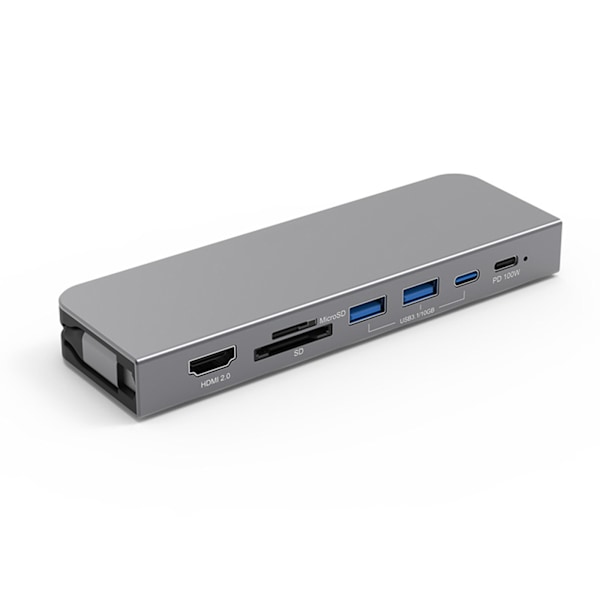Blueendless USB 3.1 10Gb HUB Typ-C Adapter Dockningsstation HDMI2.0-kompatibel Gigabit Lan PD 100W för MacBooks Laptop