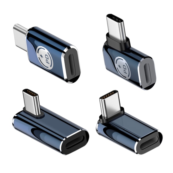 Adapter USB C till Lightning, 1 Pack Lightning hona till typ C hanadapter, stöder endast laddning och data Side bend
