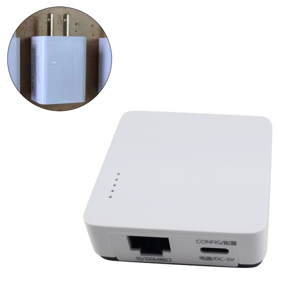 USB Print Server Del LAN Trådløs Nettverksskrivere Strømadapter USB Nettverk Print Server Adapter NP330