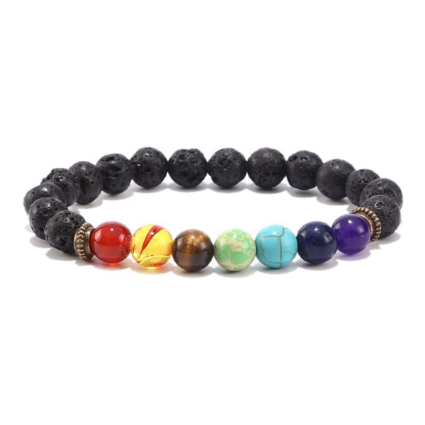 Stora partiklar oregelbunden natursten 7 Chakra Healing Crystal Armband Set Mesh Pocket Vävning Diy Halsband Hänge